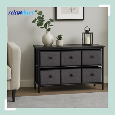 Relaxdays Sideboard with 6 Drawers
