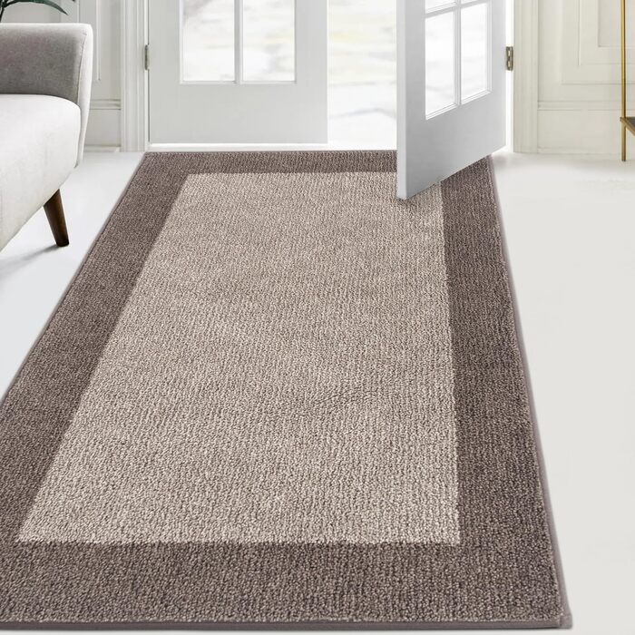 Прикільчиковий килимок FCSDETAIL 60 x 90 см, вологопоглинаючий та протиковзкий килим для входу, прихолустя та собак, що миється