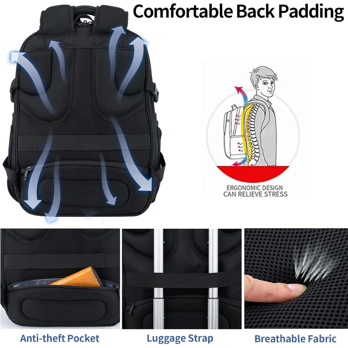 VANKEAN 17-inch extra-large laptop backpack