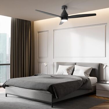 Стельовий вентилятор Cecotec EnergySilence Aero 5275 DarkWood з LED підсвіткою та пультом, 40W, 52 дюйми, DC мотор, зимовий/літній режим
