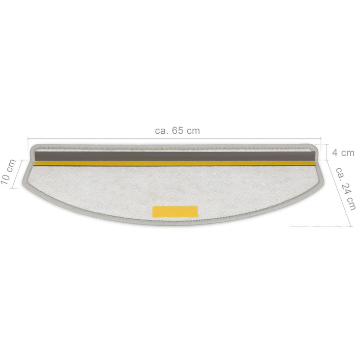 Ступінчасті килимки Kettelservice-Metzker Altona напівкруглі | Одинарні та набори I Килимки на сходи, золотий колір, 26 шт.