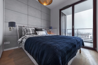 Настінний світильник-бра з абажуром, LED E27, сірий