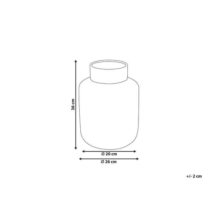 Декоративна керамічна ваза RENUN, 36 см, натуральний колір