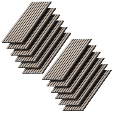 Акустичні настінні панелі Vicco для покращення звукоізоляції приміщення, коричневі, 12 шт.