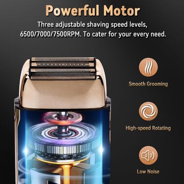 Електричний гоління для чоловіків Ufree: фольговий електробритва, триммер для бороди, бездротовий, акумуляторний