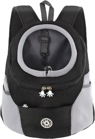 Рюкзак для собак та котів, переноска для тварин, чорний. Зручна переноска-рюкзак для подорожей та прогулянок на природі. Дихаючий дизайн, водовідштовхувальний дно.