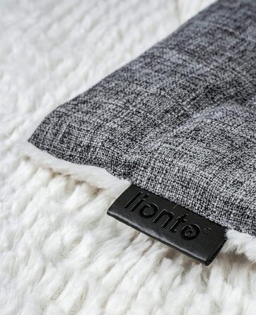 Килимок-підстилка Lionto для собак та котів, теплий, з підкладкою, 60x45 см, сірий. Миючий, з міцною та пухнастою стороною, захист від холоду для тварин будь-якого розміру.