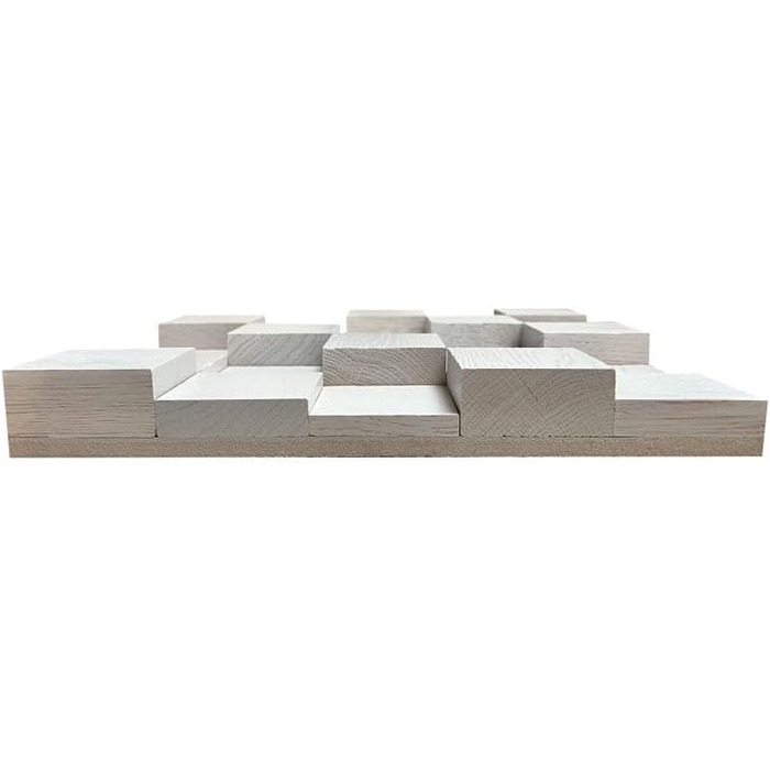 Акустичний диффузор 2D 500 дерев'яна настінна панель 30x30см (Білий)