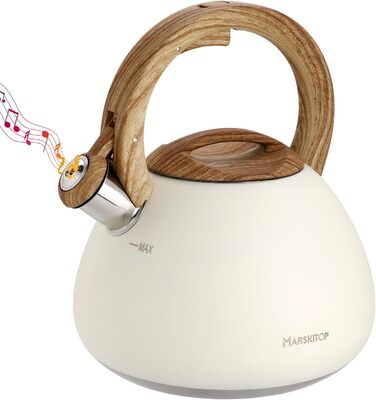 Чайник заварний з нержавіючої сталі Teekessel Pfeifende для плити та індукції, 2.5 л, зелений