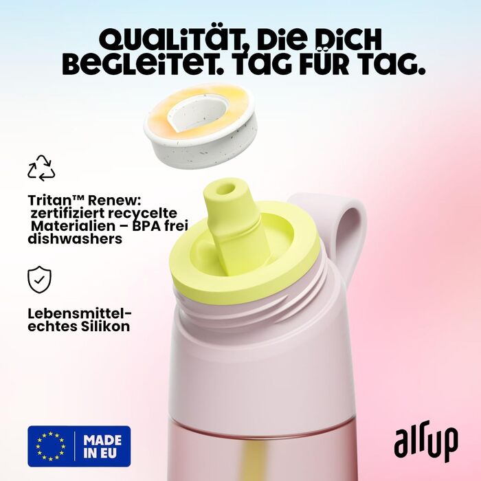 Air Up Twist Pro 600 мл Рожевий (Pink Crush) Стартовий набір з 5 смаками - пляшка для води без цукру, сумісна з Pods, BPA-free, можна мити в посудомийній машині