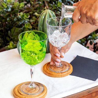 Набір келихів Omada Design Linea Diamond Rot (4 шт., 27,5 cl) з акрилу, для дому та вулиці