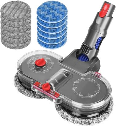 Електричний насадка для миття підлоги DrRobor для Dyson V12 Detect Slim, знімний бак для води та 12 змінних моп-насадок