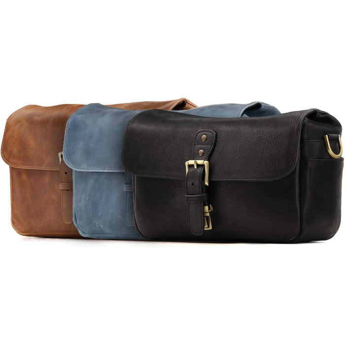 Чохол для камери MegaGear Torres з натуральної шкіри, оливковий (синій)