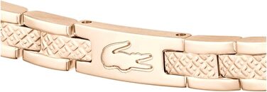 Браслет Lacoste MetroPole з застібкою-кнебелем, візерунок petit piqué, рожеве золото (для жінок)