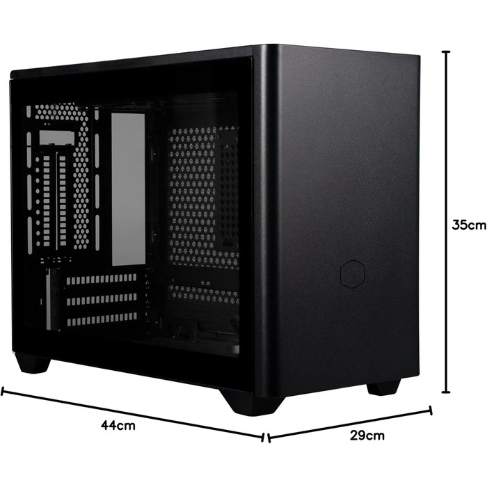 Корпус Mini-ITX Cooler Master NR200P білий: скло, вертикальне встановлення GPU, PCIe 4.0, USB 3.2 Gen 2x2