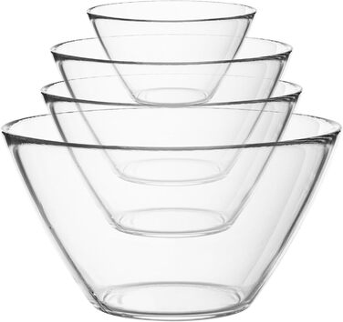 Bormioli Rocco Basic Set Salad Bowl, 4 pieces