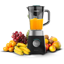 Cecotec Power Black Titanium 1300Max Stand Mixer - 1300W, 1.5L, 2 Speed, Titanium Blades, Pulse Function