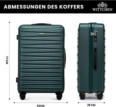 WITTCHEN Skyspeed Line - великий валіза-телескопічний кофр з ABS, 4 колеса, комбінаційний замок, для авіакомпаній Lufthansa/Eurowings/Ryanair/Condor