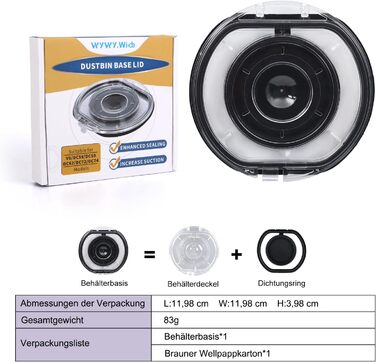 Dyson V6 Dustbin Replacement - Compatible with DC58, DC59, DC62, DC74 Vacuum Models - A Interface Dust Cup, Part Number 965660-01