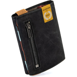GUGGIARI® Slim Wallet with Coin Pocket made of Microfiber Jacquard with RFID Protection - Slim Wallet for Credit Cards - Credit Card Holder - Wallet for On the Go