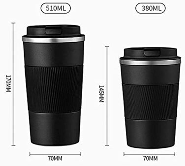 Термокружка з нержавіючої сталі, 380 мл, блакитна. Ізольована термокружка для напоїв, подорожей, авто. З кришкою, подвійні стінки, не протікає.