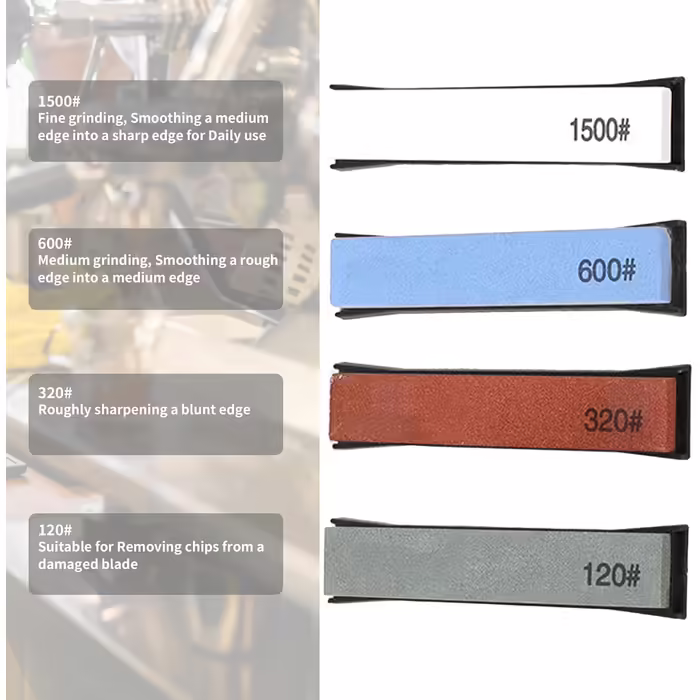 CWOVRS Sharpening Stones - Only Used For RC-002A Knife Sharpening System - 4-Piece Replacement Sharpening Stone Set - 120#, 320#, 600#, 1500#