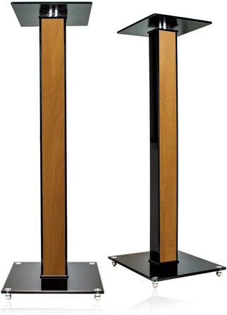 Ексклюзивні підставки для колонок BS03 чорного глянцю з декоративною вставкою Erle