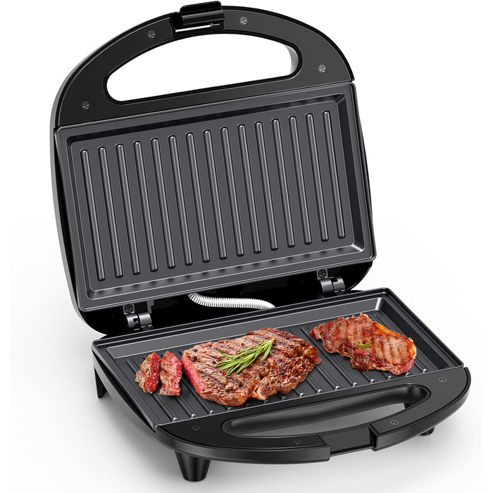 Вафельниця Snailar 750W з антипригарним покриттям, 2 вафельні пластини, для приготування бельгійських вафель