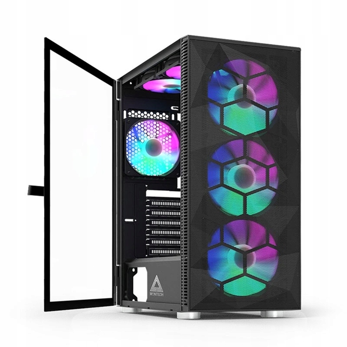Корпус Montech X3 Mesh Black Midi Tower, чорний
