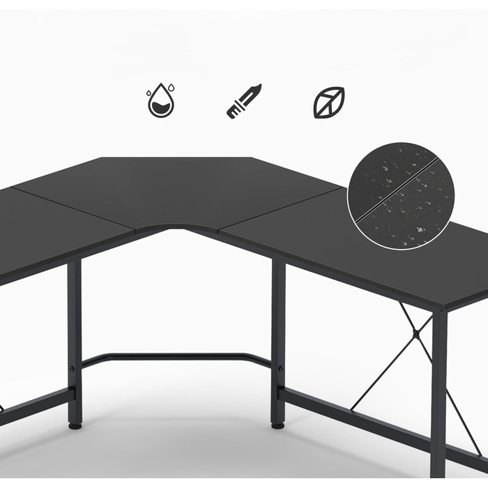 Кутовий L-подібний стіл 150x150 см, ігровий та офісний