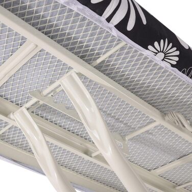 Прасувальна дошка SensaHome розкладна, 120x38 см, з підставкою для праски, квітковий принт, сірий