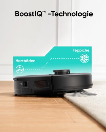 Робот-пилосос eufy L60 з потужністю всмоктування 5000Pa, iPath лазерна навігація, керування через додаток, для прибирання килимів, твердих підлог та волосся