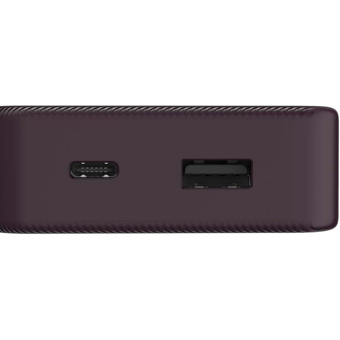 Powerbank Hama Colour 10 10000mAh: портативний зарядний пристрій з USB-C та USB-A, LED дисплеєм, для телефонів, планшетів та інших пристроїв (Плюм)