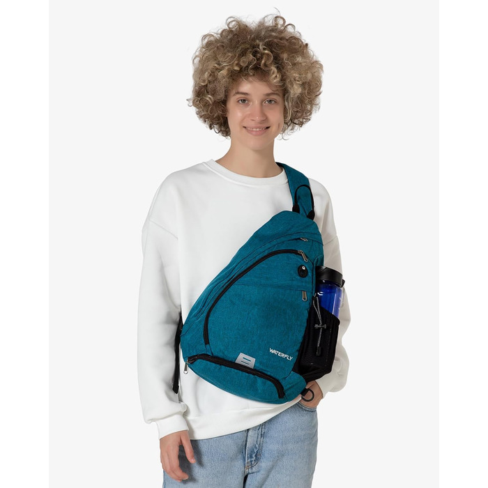 Сумка через плече Waterfly - спортивна, для туризму, велопоходів, подорожей (Pfauenblau)