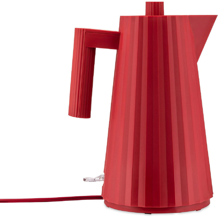 Alessi Plissé Red Electric Kettle - 1.7L, 2400W, Thermoplastic Resin, European Plug