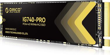 SSD Orico 1TB M.2 NVMe PCIe 4.0 (IG740PRO) - Швидкість до 7100 МБ/с, TLC 3D NAND, з радіатором, для ПК, ноутбука, PS5