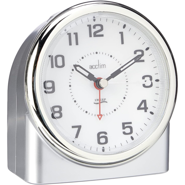 Acctim 14287 Central Alarm Clock, Silver