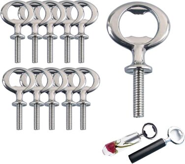 10 Pieces Bottle Opener Blanks DIY Stainless Steel Beer Opener Hardware Bottle Opener Blanks