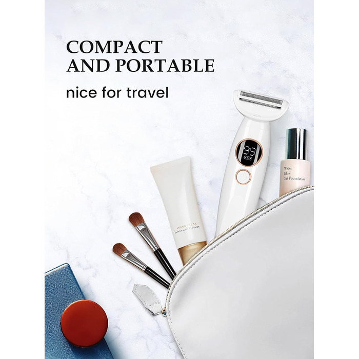 Електричний жіночий епілятор Deciniee Lady Shavers 5-в-1: для бікіні, обличчя, носа, брів, рук та ніг. Зручний для вологого та сухого використання.