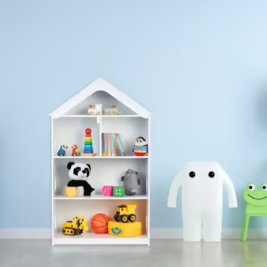 Relaxdays Tall Children's Shelf in House Shape