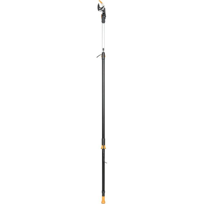Телескопічний сучкоріз Fiskars UPX86 для свіжих гілок, антиадгезійне покриття, сталева лезо, алюмінієва ручка, 2,4–4 м, чорний/помаранчевий