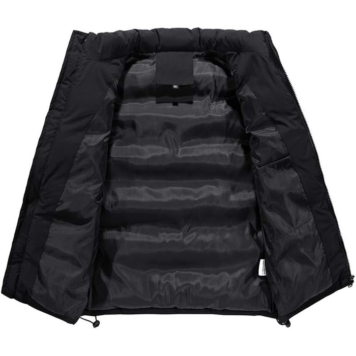 Чоловіча степкова жилетка з блискавкою, кишені, підкладка з кишенею на липучці, розмір M, чорний колір