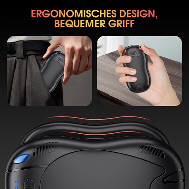 Електричний грілка для рук з акумулятором 10000mAh, 2 шт. в комплекті, 3 режими нагріву, USB, для кемпінгу та активного відпочинку