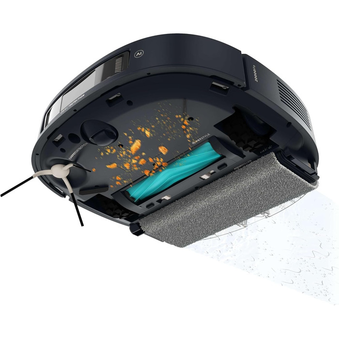 Робот-пилосос та робот-мийник Cecotec Conga Z100 X-Treme з автопорожненням та керуванням через додаток. Лазерна навігація, інтерактивне картування, 15000Pa, 240 хв автономної роботи, знімне моп, база з 3 баками