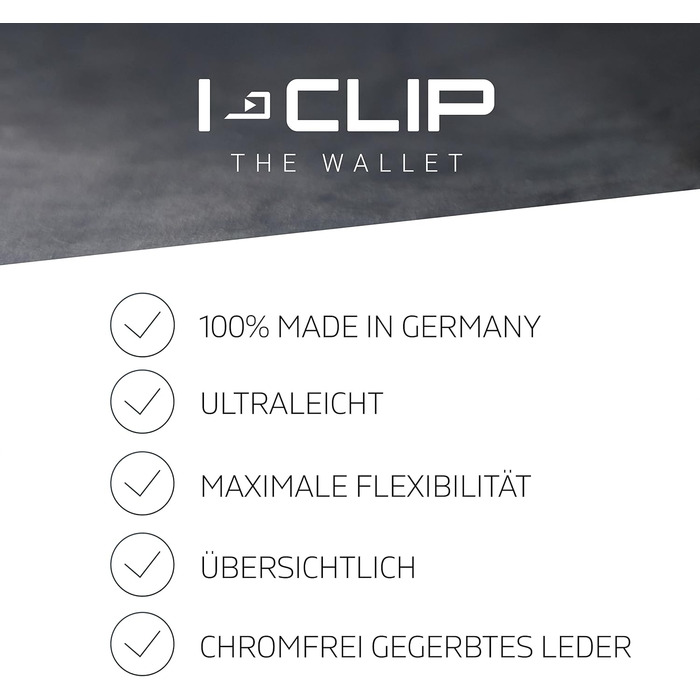 Оригінальний міні-портмоне I-CLIP з кліпсою для грошей - тонкий гаманець з ефектом карбону та чорною рамою (срібна рама)