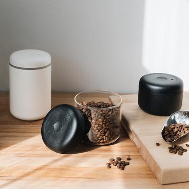 Fellow Atmos Vacuum Canisters for Coffee and Food, White, Small (0.4 L)