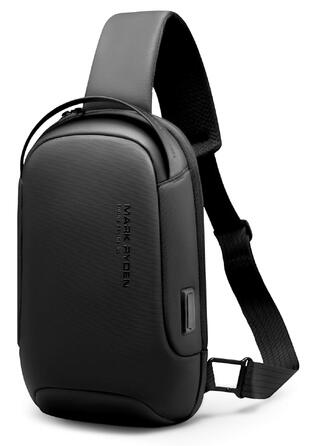 Водонепроникна сумка-слінг Mark Ryden Crossbody проти крадіжок для чоловіків та жінок, сумка через плече для подорожей, під планшет 9.7' iPad, чорна