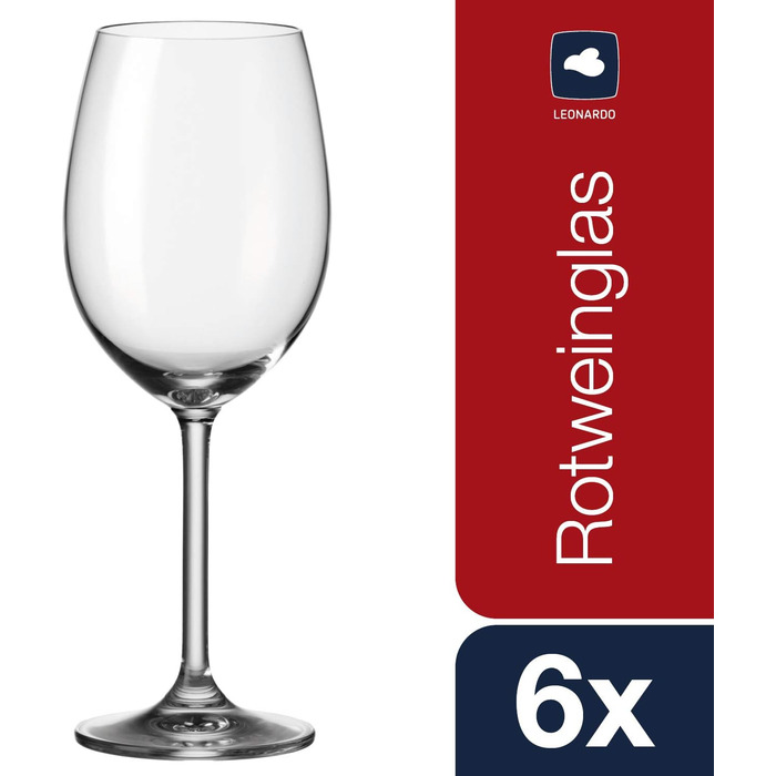 Набір келихів для червоного вина Leonardo Daily 6 шт. (460 мл, 22.6 см)