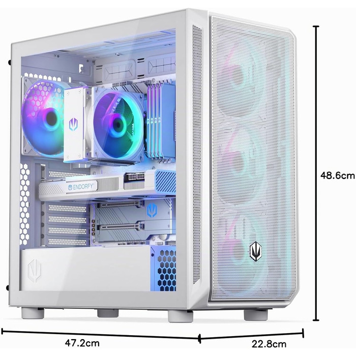 Корпус для ПК Endorfy Arx 700 White ARGB, ATX, загартоване скло, білий