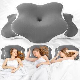Ортопедична подушка з піни Memory Foam для сну на боці, спині та животі. Зменшує біль у шиї та голові, дихаюча та знімний чохол.